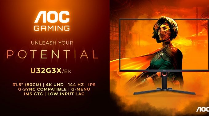 AGON by AOC lansează monitoarele U27G3X/BK și U32G3X/BK cu rezoluție 4K pentru experiențe de gaming îmbunătățite